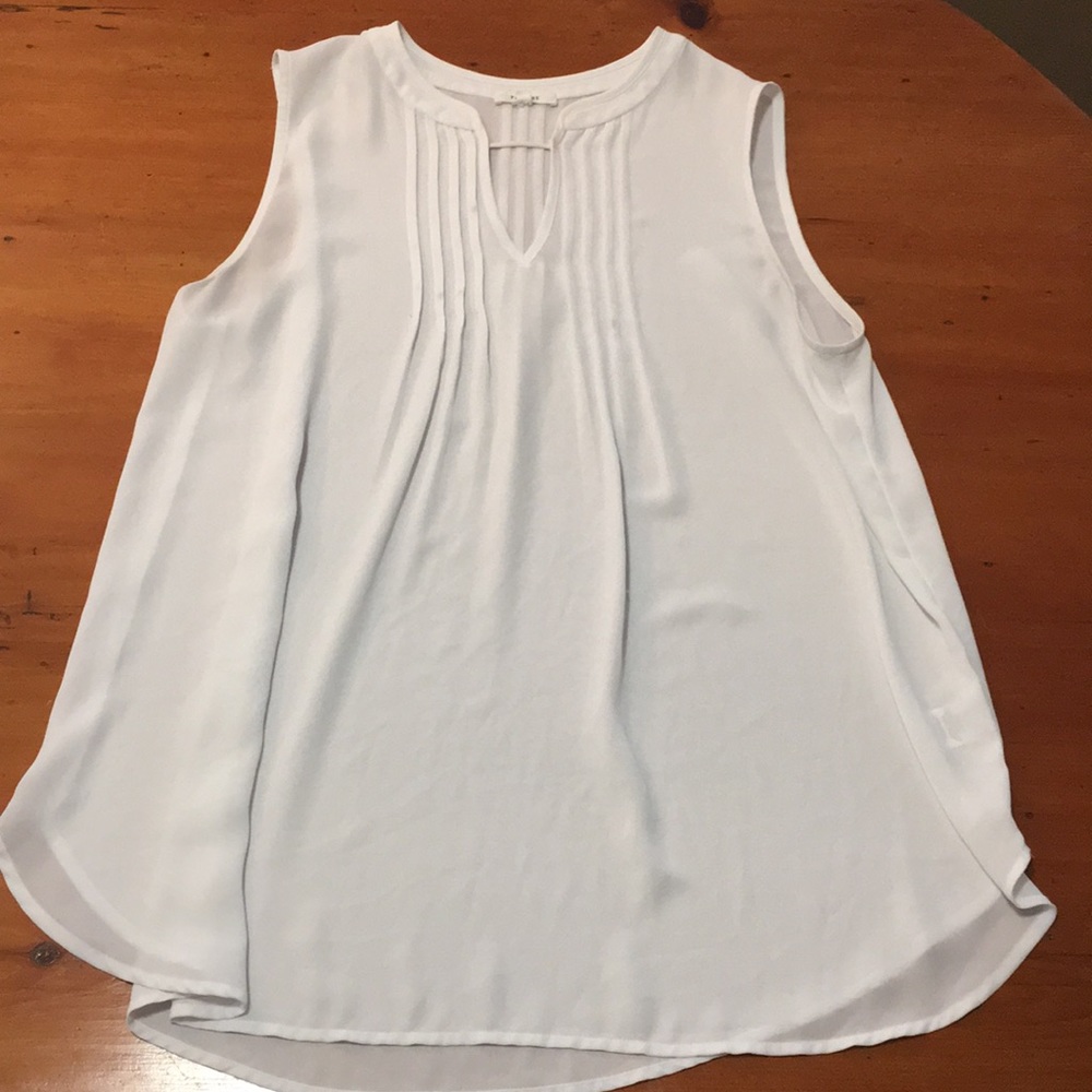 White flowy Pleione blouse